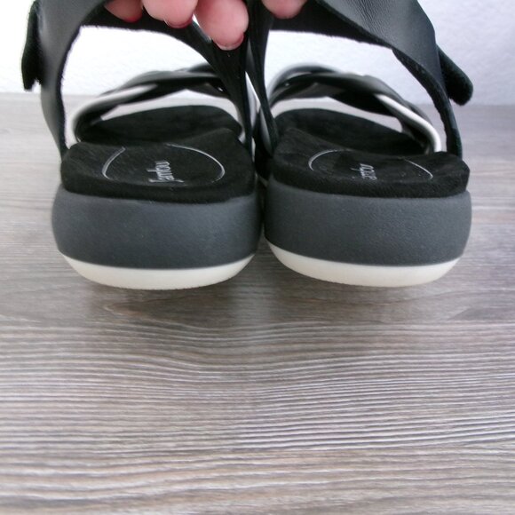 Like New Jambu HELENA Leather Sandals Grey White Black 10.5 / 11 APMA Approved - Picture 10 of 15